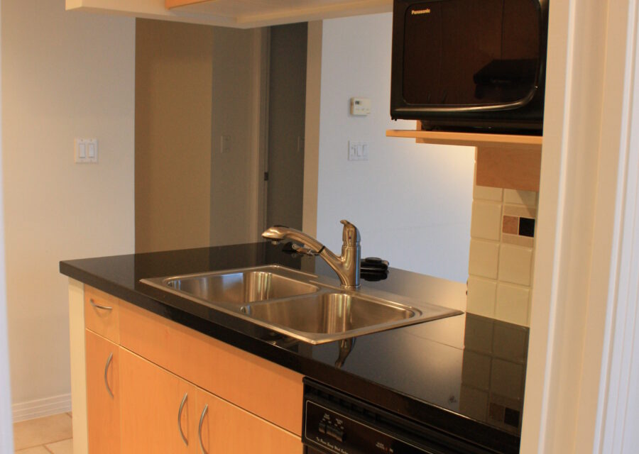 Kitchen before the work: Thermofoil to Painted, Vancouver